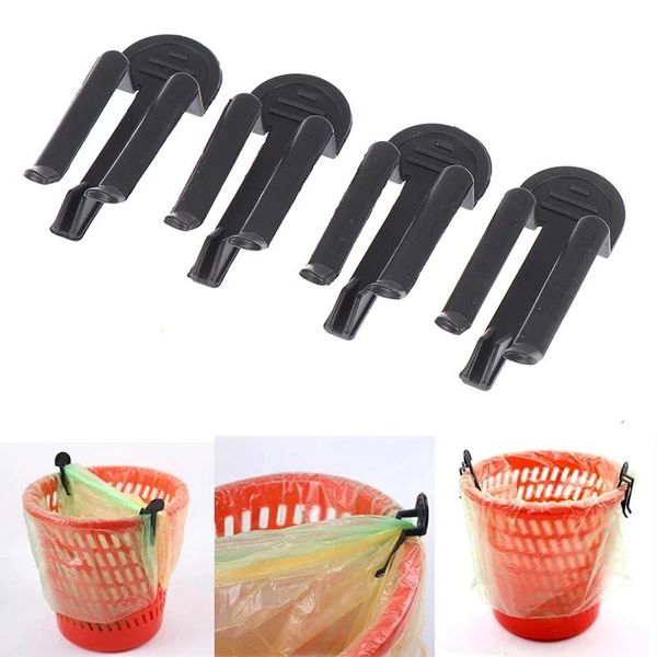 

bag clips 6pcs trash can clamp retaining clip fixed lock holder kitchen plastic garbage home organizer