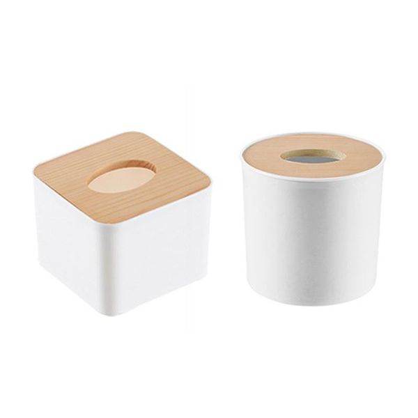 

tissue boxes & napkins multifunctional box storage wooden cover removable mini tube