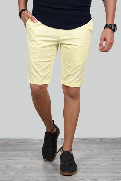 

deepsea yellow solid pattern men 's pants 2002640 men's shorts, White;black