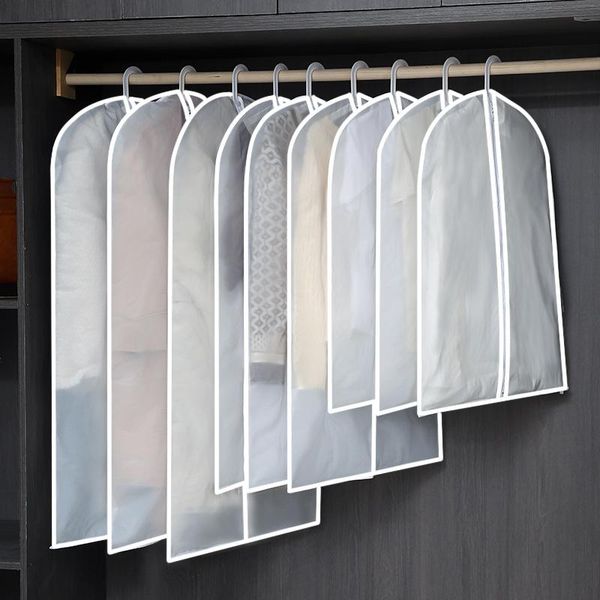 

storage bags 5pcs/set hanging garment dress clothes suit coat dust cover home bag pouch case organizer wardrobe clothing