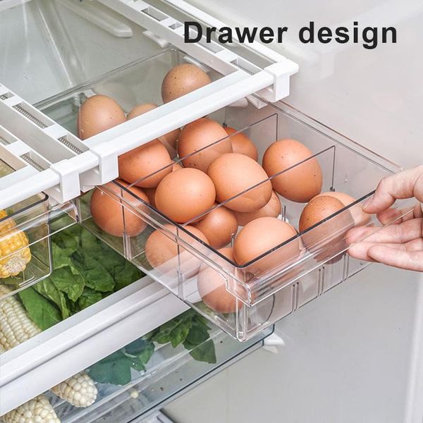 

storage bottles & jars refrigerator pet transparent drawer compartment rectangular box household pr sale