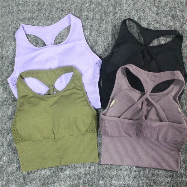 

gym clothing 2021 women's energy seamless sports bra workout cropped padded high impact fitness yoga brackless strappy, White;black