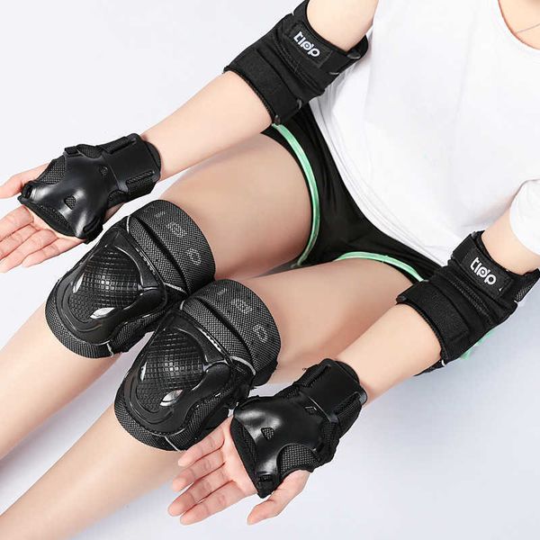 Neue 6 in 1 Set Handgelenk Ellenbogen Knie Pads Erwachsene Kind Rollschuhe Skateboard Skifahren Schutz Set Extreme Sport Sicherheit schutz Q0913