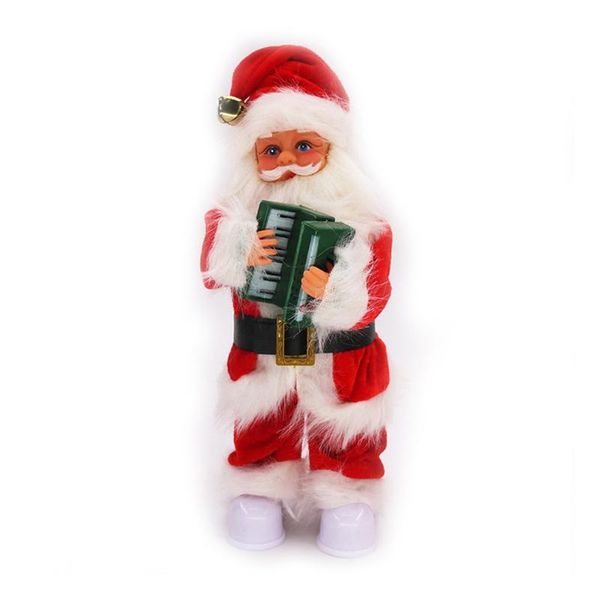 

christmas decorations electric music swing led lights flashing santa toy ornaments deskdecoration