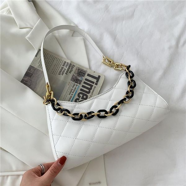 

evening bags fashion texture rhombus women's bag summer chain shoulder pu trend small square handbags for women 2021