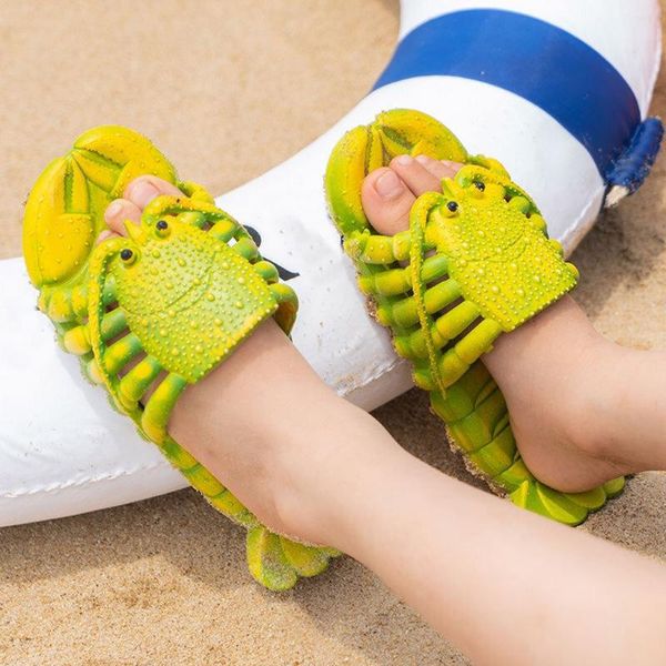 

funny lobster slippers men women house shoes summer beach casual sandals, Black