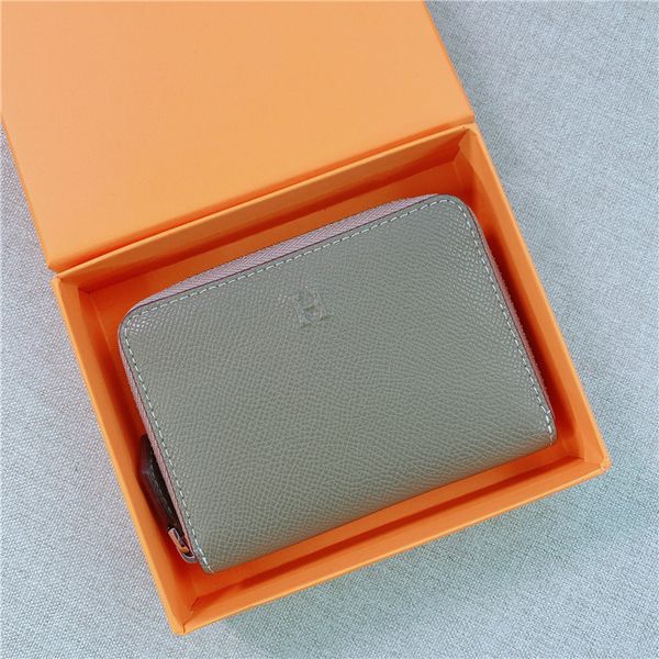 

design handbag 2021 new leather family short women's zero simple multi-function zipper business card bag wallet fashion, Red;black