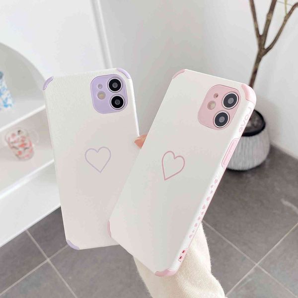 

carrying case for iphone 12 11 pro max love with heart-shaped frame on back case for iphone x xr xs max 7 8 plus
