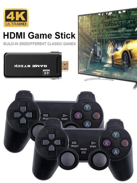 

wireless console game stick video built in 3500 classic game8 bit mini retro controller output dual player portable players