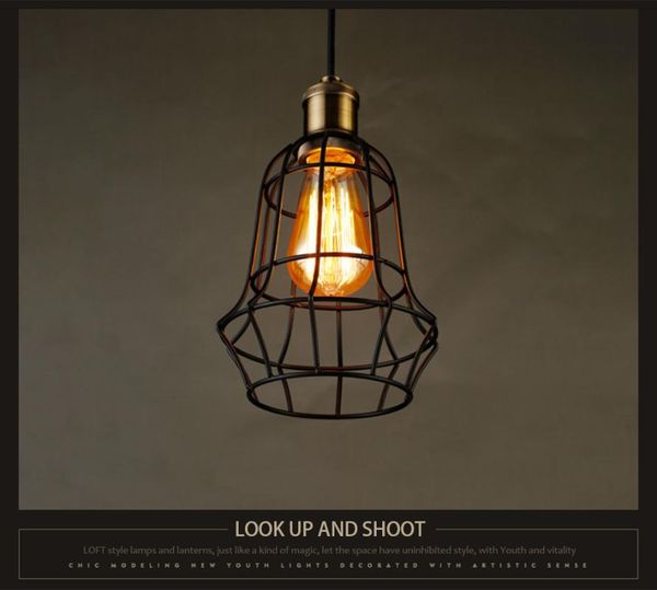 

vintage wall light industrial sconce black metal lamp, wire cage lampshade retro farmhouse mounted lamps, living room lamp