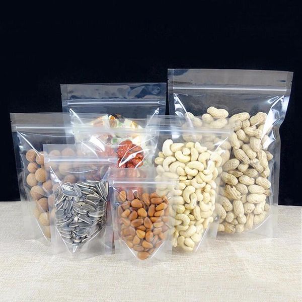 

gift wrap reclosable clearly stand up can be heat sealing package bags thicken plastic packaging tea coffee pouches