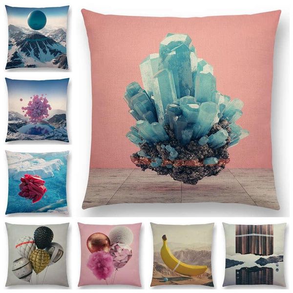 

est 3d print bright colorful world amazing scenery cushion cover sofa throw pillow case cushion/decorative