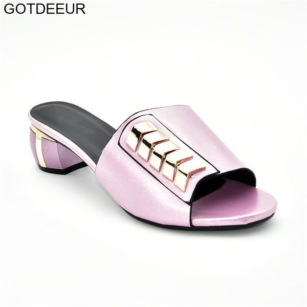 

dress shoes latest design african women party pumps decorated with metal wedding low heels nigerian shoe, Black