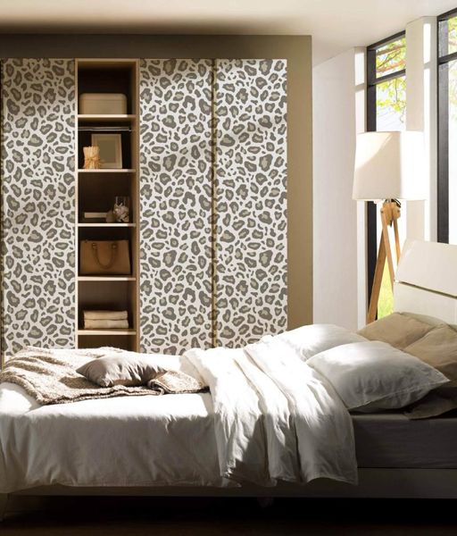 

bedroom art deco leopard wallpaper animal self adhesive diy wall sticker wallpapers