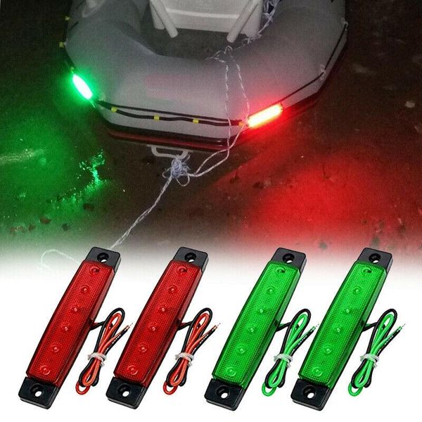 

car video 4pcs red green boat navigation led lights stern boats starboard light 12v