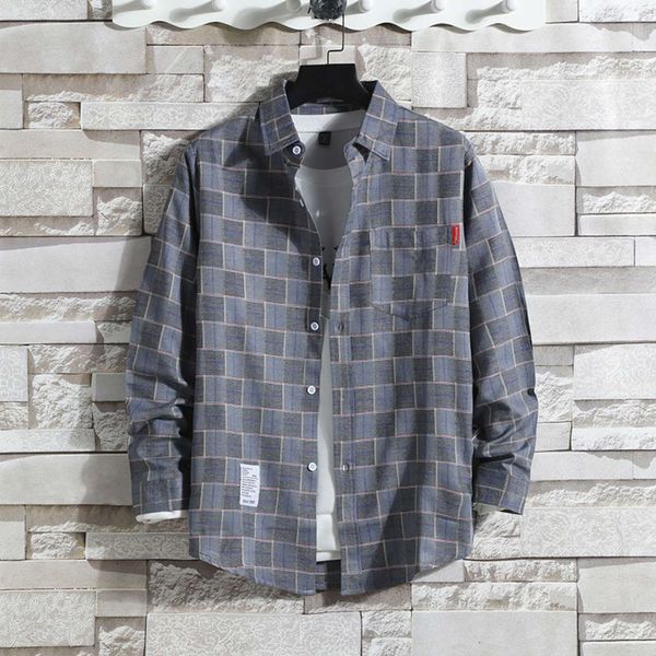 

men's casual shirts shirtins super fire shirt korean men's plaid harajuku casual long sleeve loose q9wo, White;black