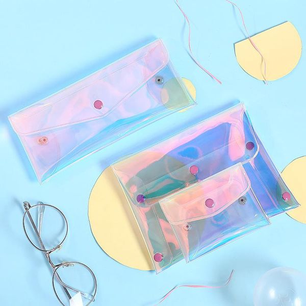 

storage bags transparent coin purse women wallet laser pvc card pencil cosmetic wallets bag female mini zipper pouch