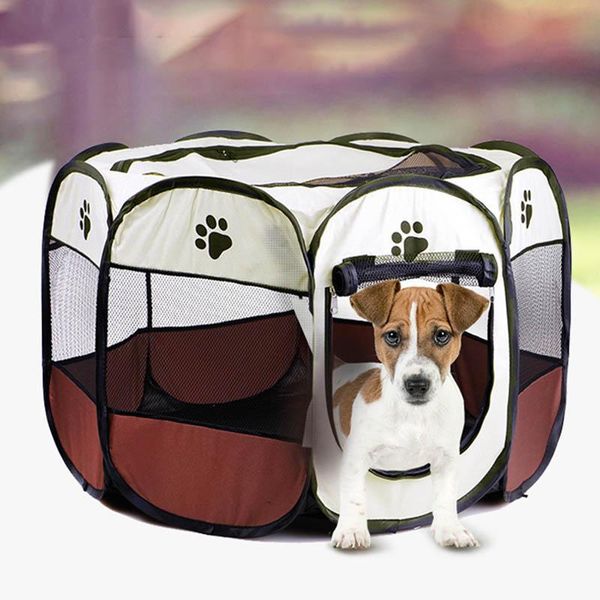 

cat beds & furniture puppy kennel bed portable foldable 4colors removable octagon fence oxford cloth/pvc mesh 1pcs pet tent outdoor supplies