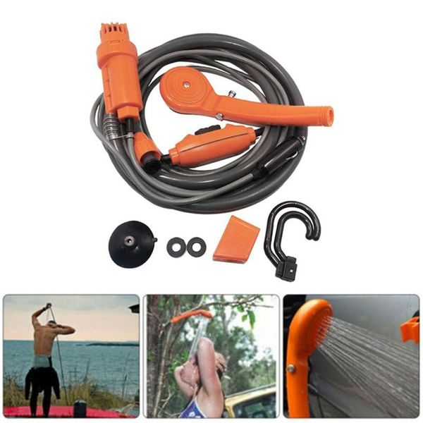 

bathroom shower sets 12v universal car washer set portable electric pump outdoor camping travel hiking pet 2021