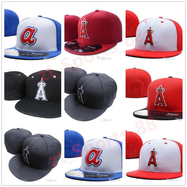 

2021 angels snapbacks letter baseball caps hat bone casquette men women gorras chapeu fitted hats in stock, Black;white