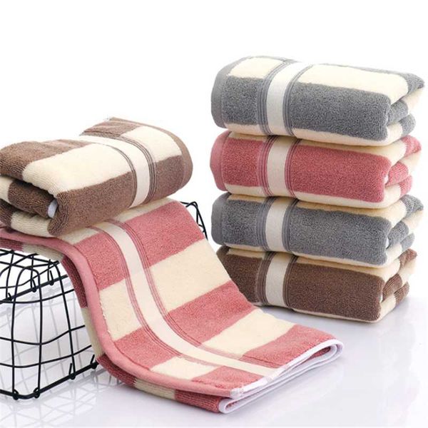 

brown waffle stripe face towel wet and dry high quality