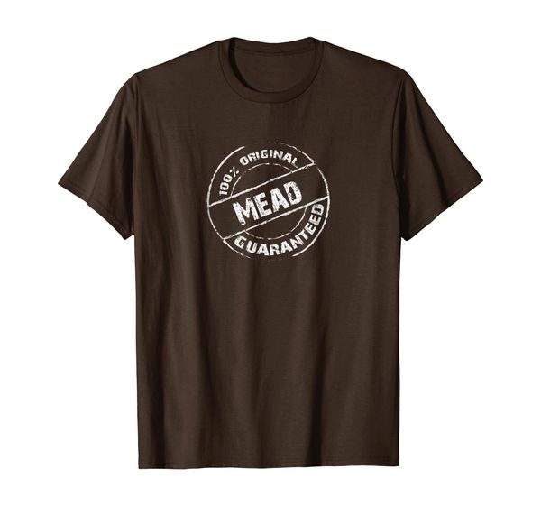 

100% Original Mead Guaranteed T-Shirt Distressed Bar Shirt, White;black