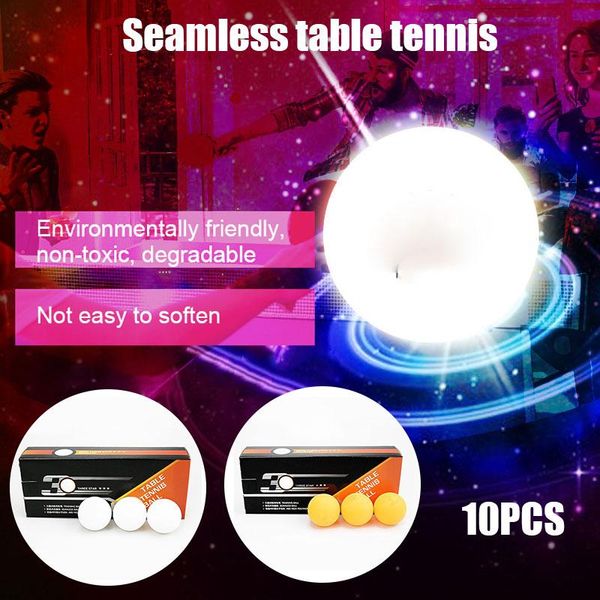 

10pcs table tennis balls 3 star 40+ abs plastic pong training dog88