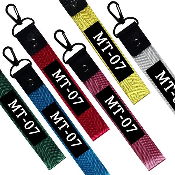 

keychains motorcycler keychain keyring car key straps fob keycord phone lanyards for yamaha mt 07 mt-07 mt07 accessories, Silver