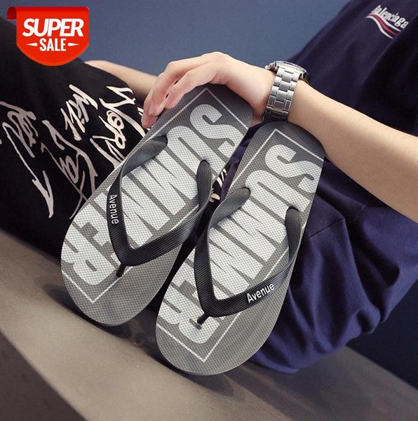 

flip-flops men's slippers clip feet simple non-slip outdoor student leisure trend outer wear rubber #b14b, Black