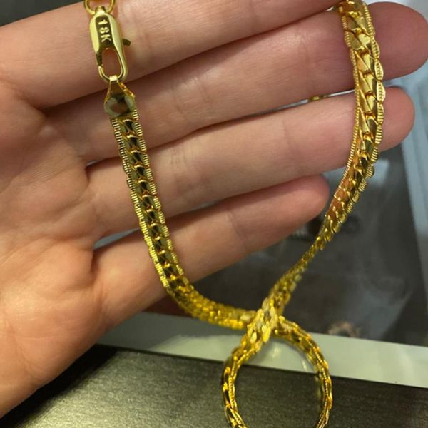 

chains gold silver 2colors 16-30 inch side chain necklace for women men fashion jewelry festival gifts