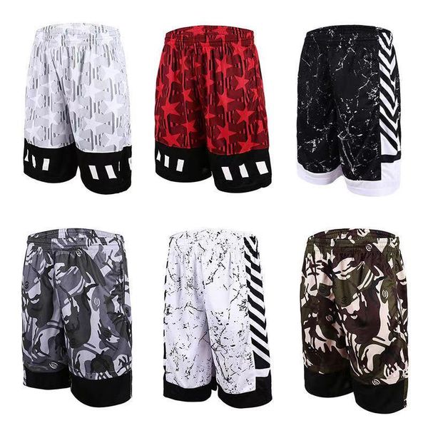 

men's shorts basketball sports pants beach running loose gym, White;black