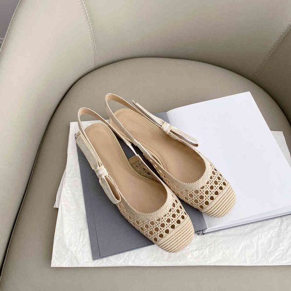 

luxury brand women's open mesh round toe hollow dress party shoes high qulaity casual flat sandals 80% off outlet online sale, Black