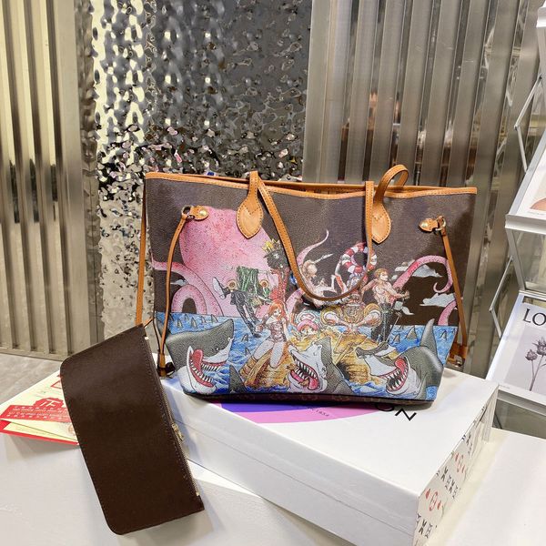 

brand official website replica shoulder bag large capacity leather handbag designer animation joint messenger bags totes