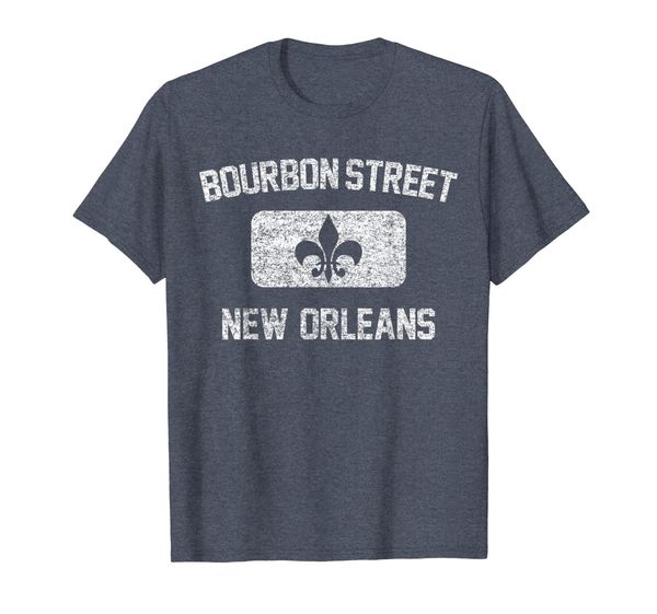 

Bourbon Street New Orleans Tshirt - Gym Style Distress Print, Mainly pictures