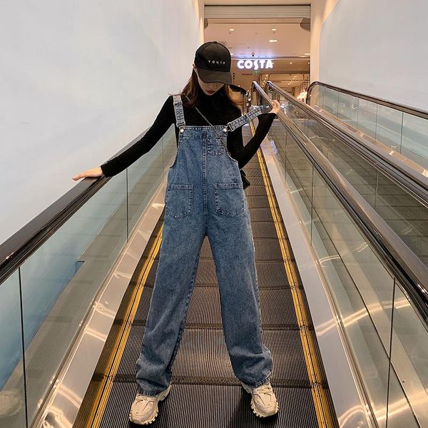 

women's jeans 2021 korean version of baggy floor skinny students high waist, Blue