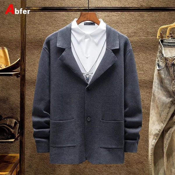 

men's sweaters abfer autumn winter 2021 solid cardigan male luxury man korean fashion knitted sweater sweatercoat jackets, White;black