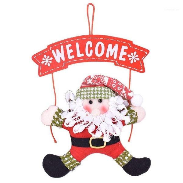 

christmas decorations 2021 ornament santa claus snowman tree door for home decor hanging pendant1
