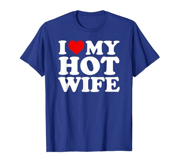

i love my wife t-shirt, White;black