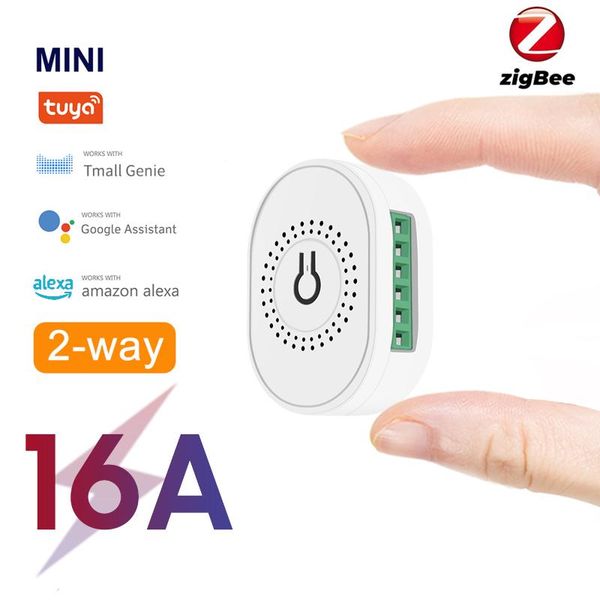 

smart home control zigbee 2 way on-off breaker switch module controller remote compatible with voice assistants