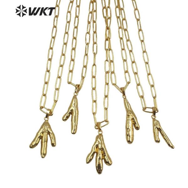 

pendant necklaces wt-n1222 wholesale irregular pearl necklace freshwater with full gold dipped electroplated link chain, Silver
