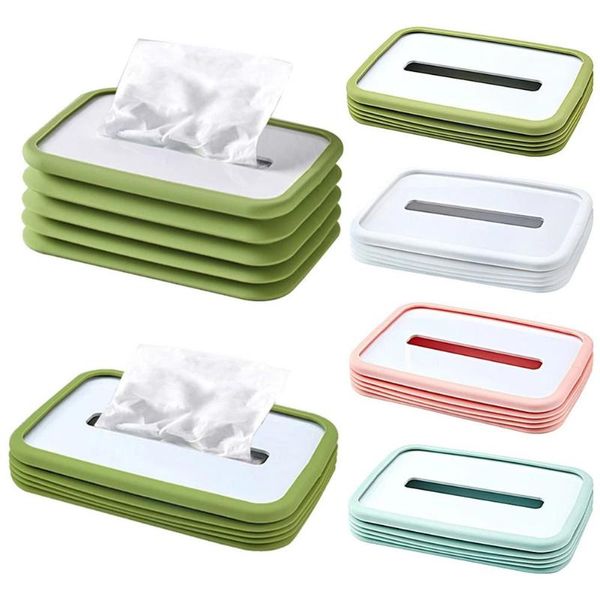 

tissue boxes & napkins creative silicone elastic liftingtissue box household foldable deskpaper holder napkin storage decor car