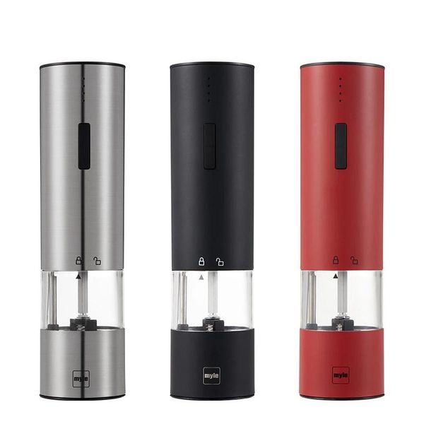 

electric coffee grinders automatic salt pepper grinder stainless steel spices grinding mill cutter kitchen seasoning tools gadgets