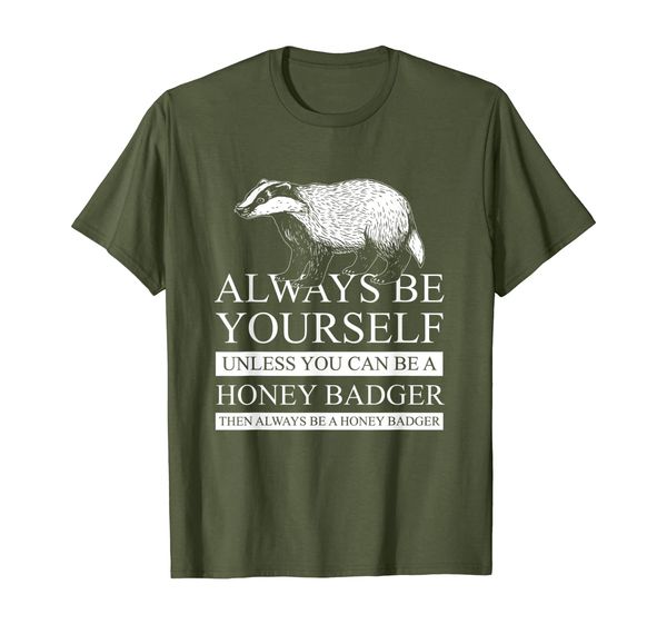 

honey badger t-shirt, White;black