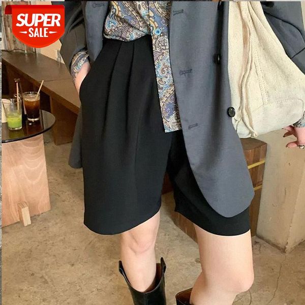 

[4.06 10:00am item 5% off] black waist wide-leg shorts and net celebrity #kv0q, Black;white