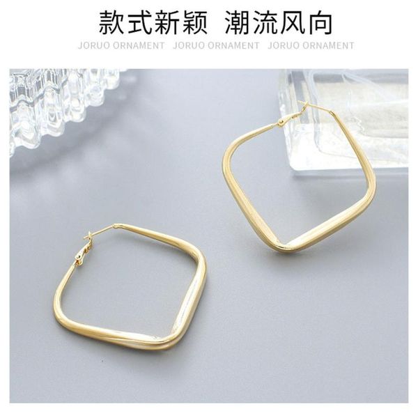 

hoop & huggie ms geometric simplicity temperament cxaggeration earrings euramerican style gift, Golden;silver
