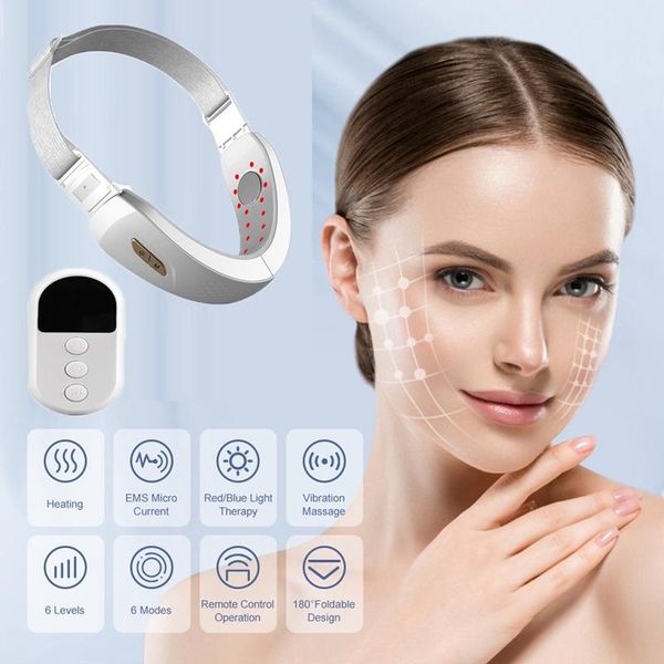

electric massagers v face massager led light therapy ems facial lifting device slimming anti aging vibration