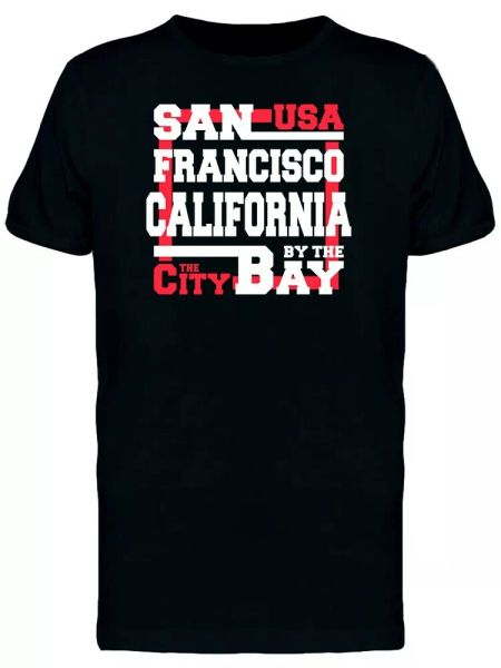 

san francisco california bay men's tee -image by shutterstock, White;black