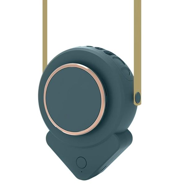 

portable fan leafless hanging neck usb small handheld green electric fans
