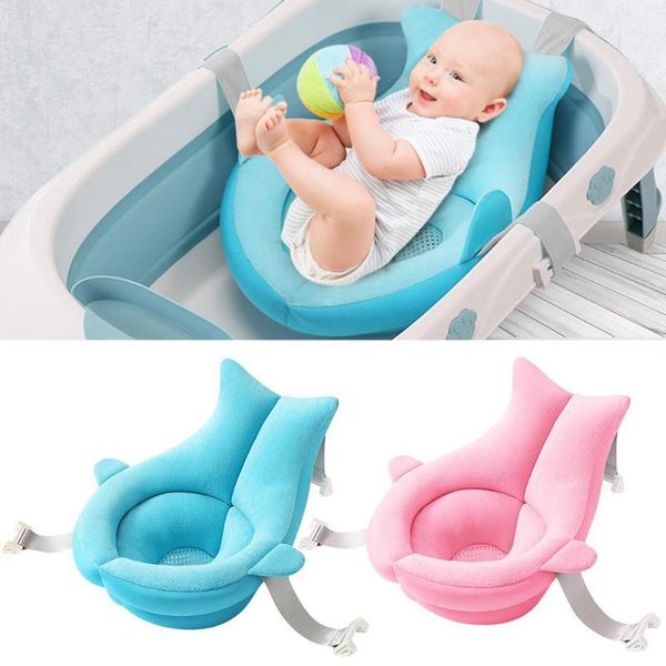 

bath accessory set baby shower tub pad non-slip bathtub seat support mat born safety security cushion foldable soft pillow