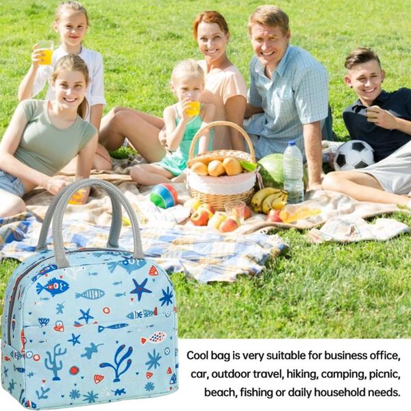 

storage baskets 2pcs portable waterproof picnic insulated lunch bag foldable thermal cooler box tote for prep